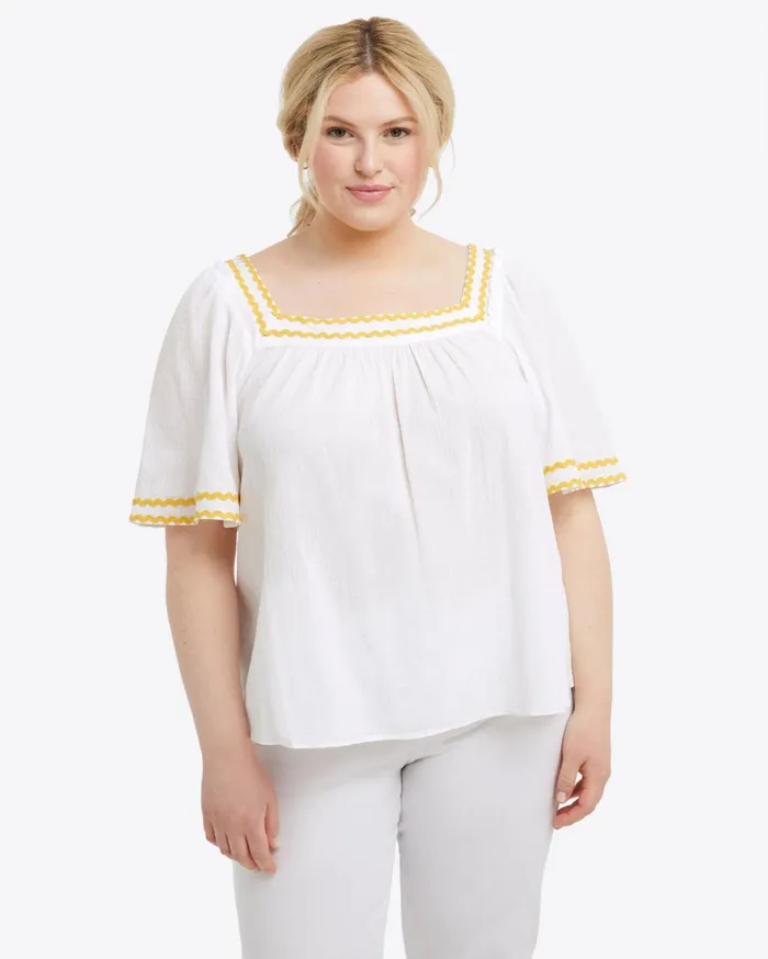 Draper James Maren Ric Rac Top Women Tops