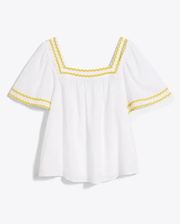 Draper James Maren Ric Rac Top Women Tops
