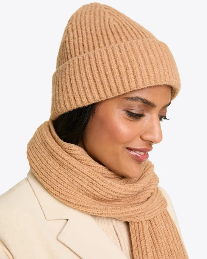 Draper James Match Rib Beanie Women Hats and Hair