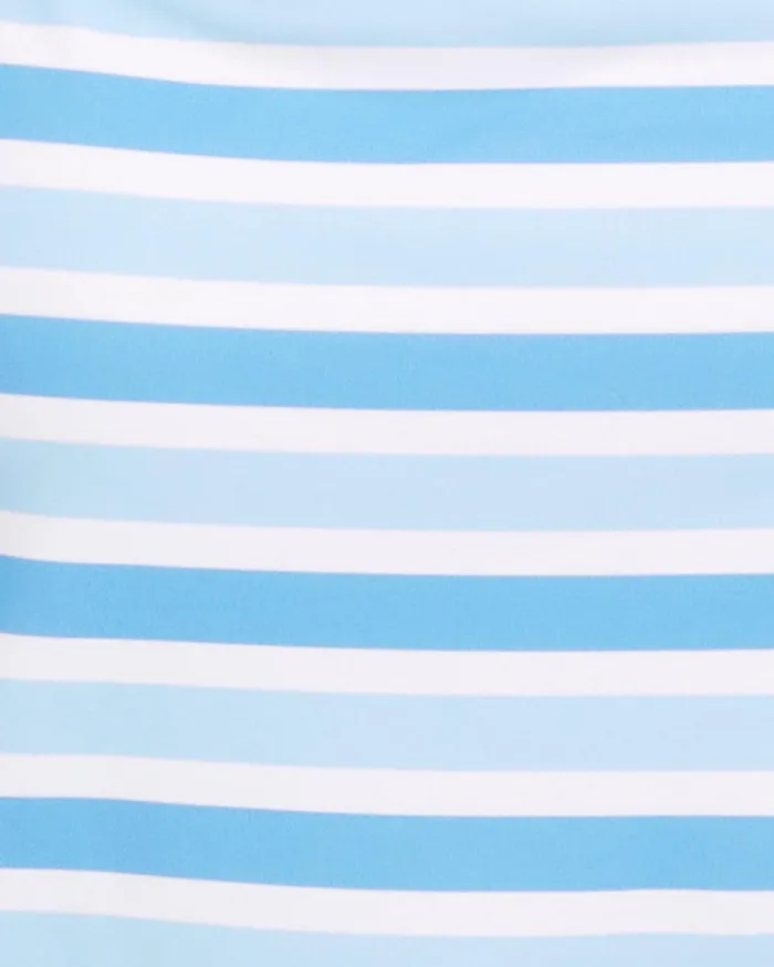 Draper James Mid Rise Bikini Bottom In Awning Stripe Women Swim