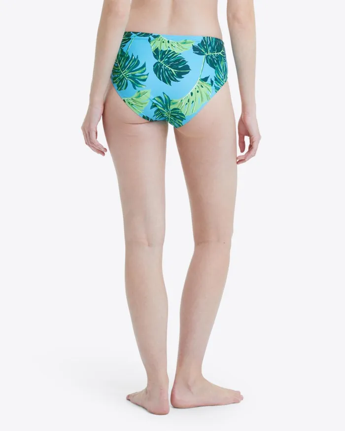 Draper James Mid Rise Bikini Bottom In Monstera Floral Women Swim
