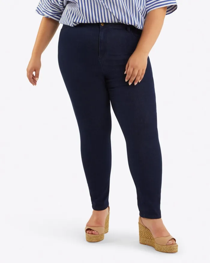Draper James MidRise Slim Jeans In Dark Wash Women Bottoms and Skirts