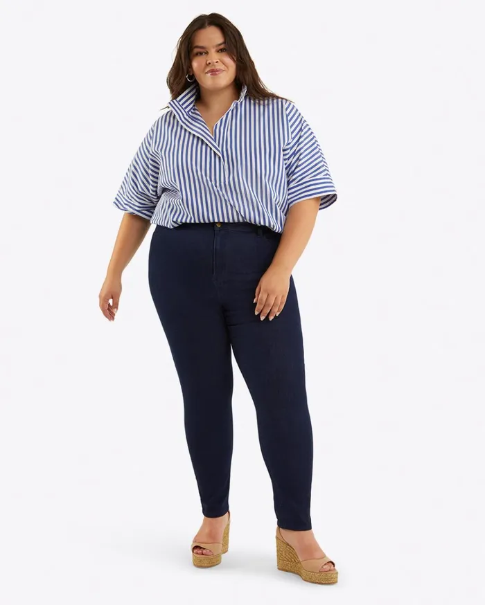 Draper James MidRise Slim Jeans In Dark Wash Women Bottoms and Skirts