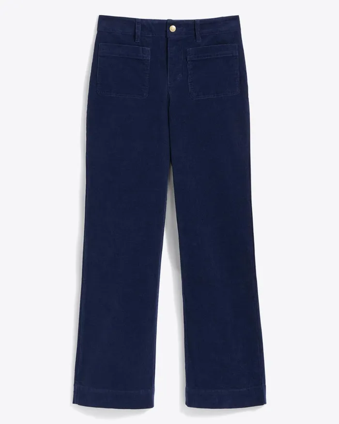 Draper James Patch Pocket Corduroy Wide Leg Pant Women Bottoms and Skirts