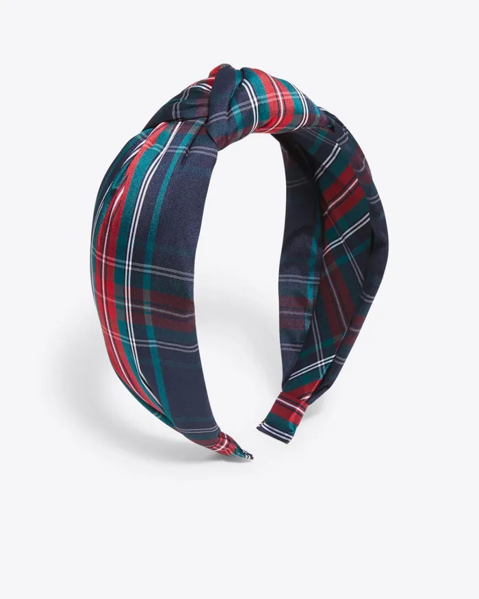 Draper James Plaid Knot Headband Women Hats and Hair