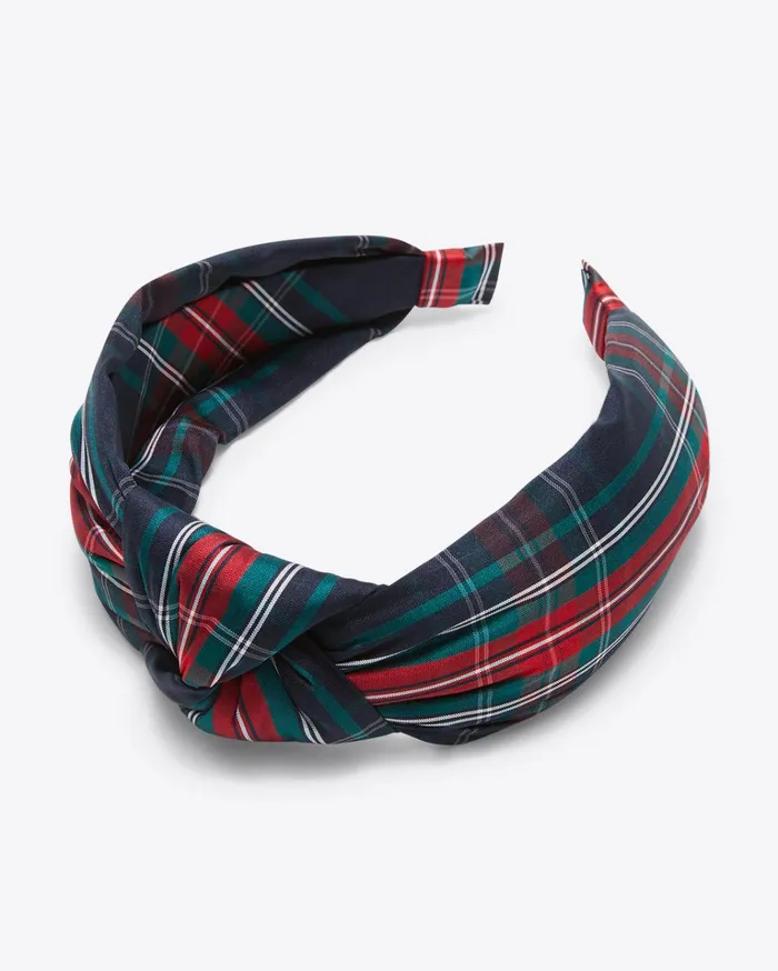 Draper James Plaid Knot Headband Women Hats and Hair