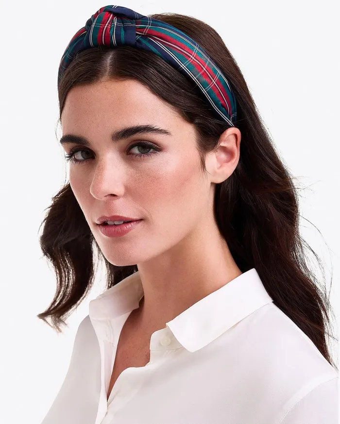 Draper James Plaid Knot Headband Women Hats and Hair