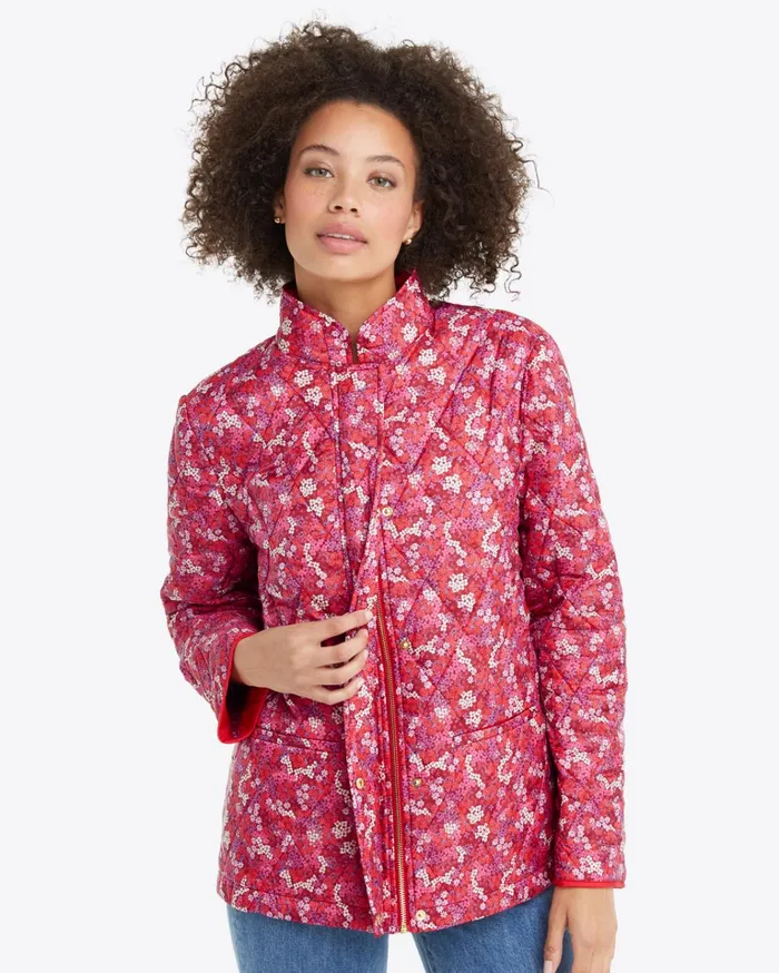 Draper James Quilted Puffer Jacket Women Tops