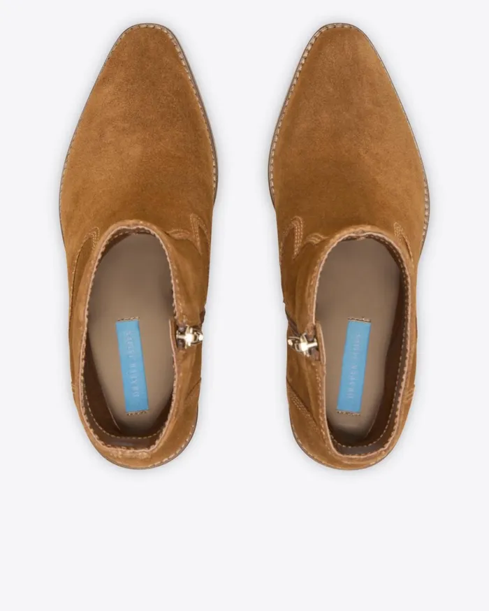 Draper James Randall Boot In Cognac Suede Women Heels