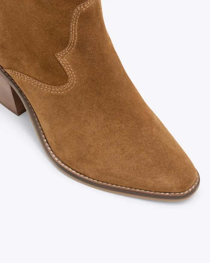 Draper James Randall Boot In Cognac Suede Women Heels