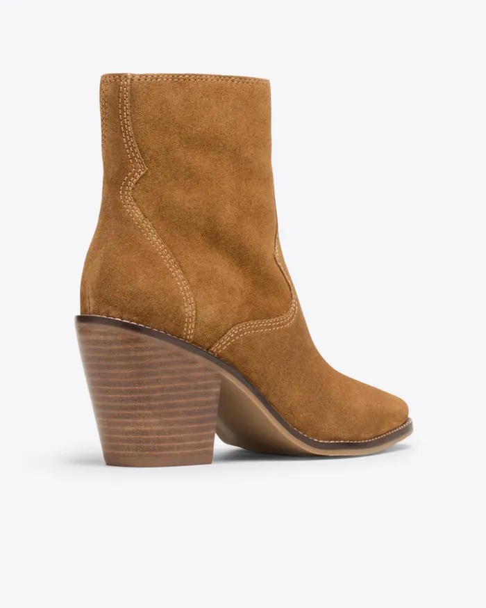 Draper James Randall Boot In Cognac Suede Women Heels