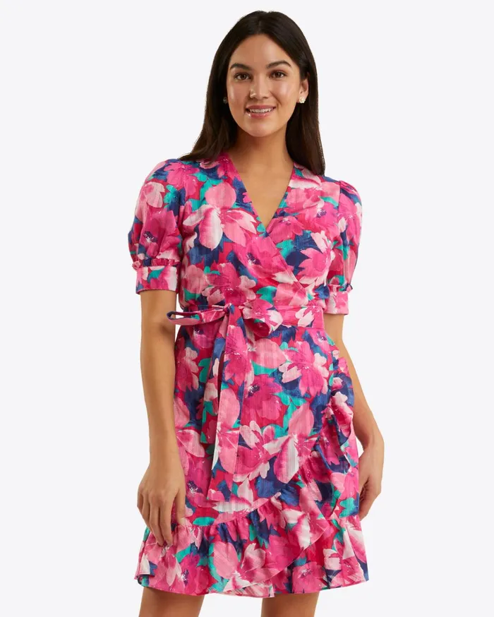 Draper James Reba Wrap Dress In Shadow Stripe Women Dresses