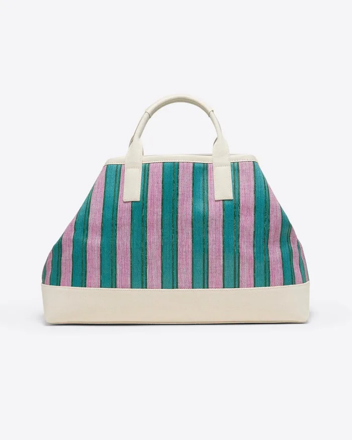 Draper James Stripe Canvas Tote Women Swim