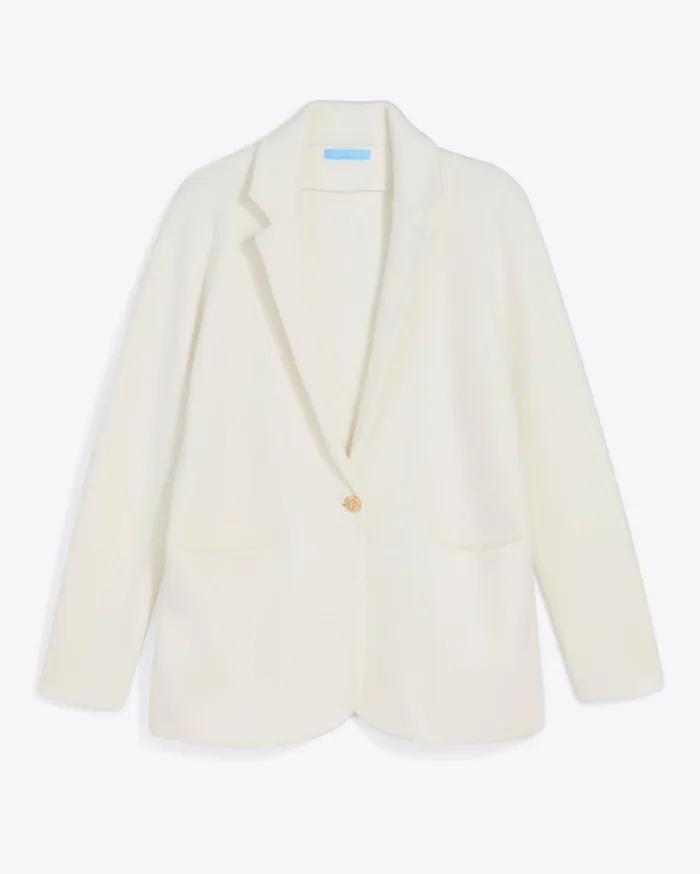 Draper James Sweater Knit Blazer In Magnolia White Women Sweaters