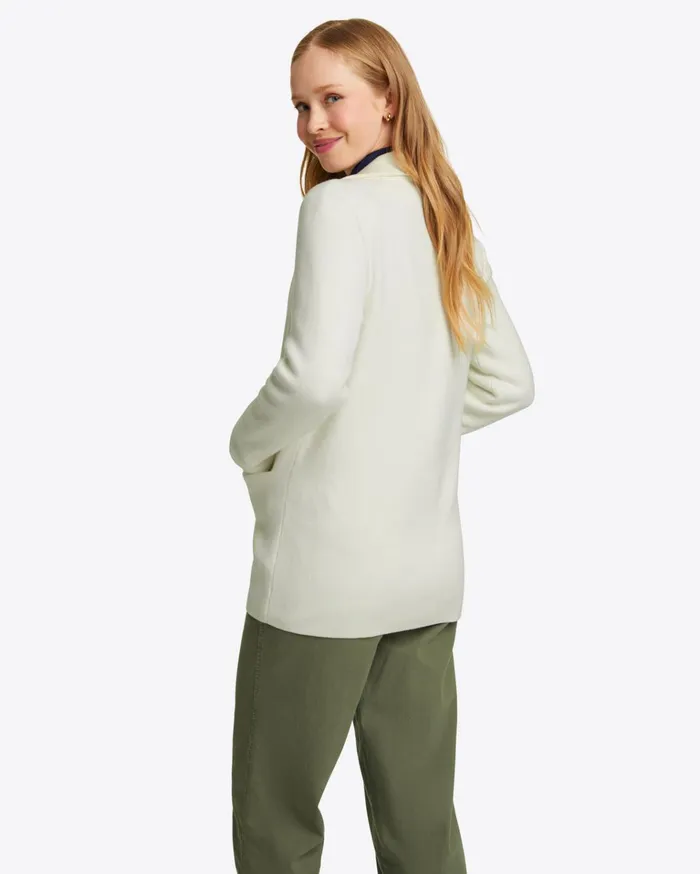 Draper James Sweater Knit Blazer In Magnolia White Women Sweaters