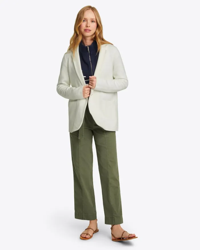 Draper James Sweater Knit Blazer In Magnolia White Women Sweaters