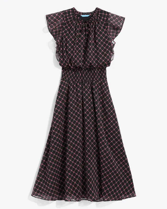 Draper James Tenille Dress In Crinkle Chiffon Women Dresses