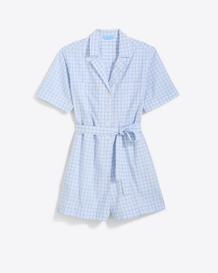 Draper James Tie Waist Romper Women Dresses