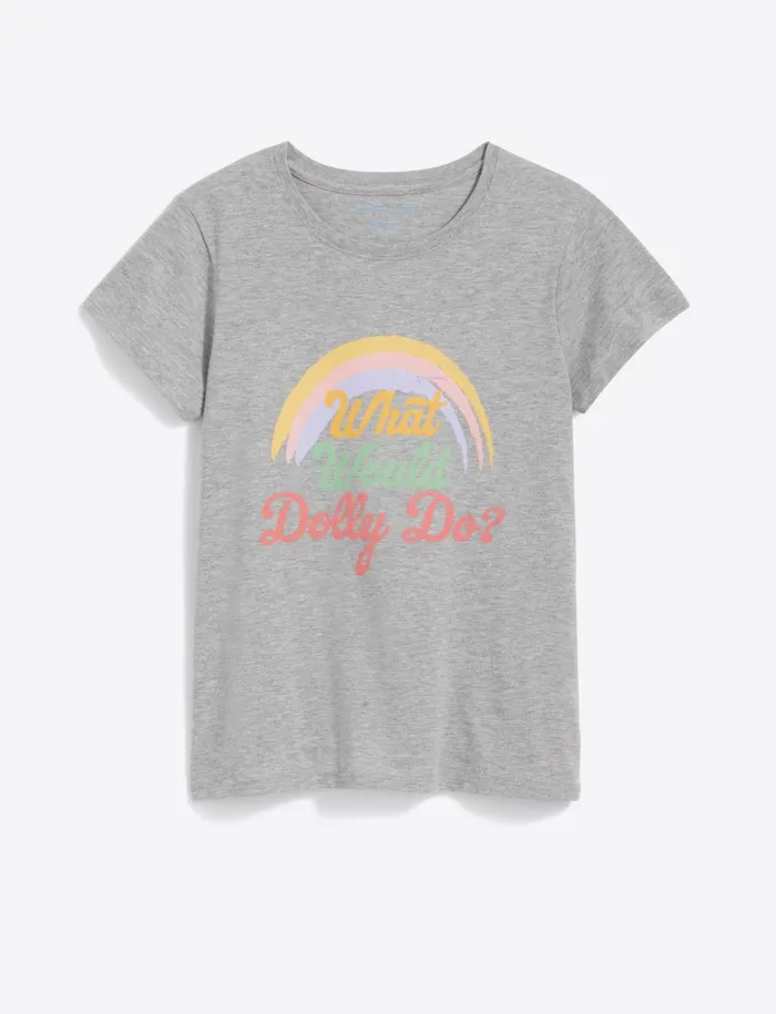 Draper James What Would Dolly Do Rainbow TShirt Women Tops