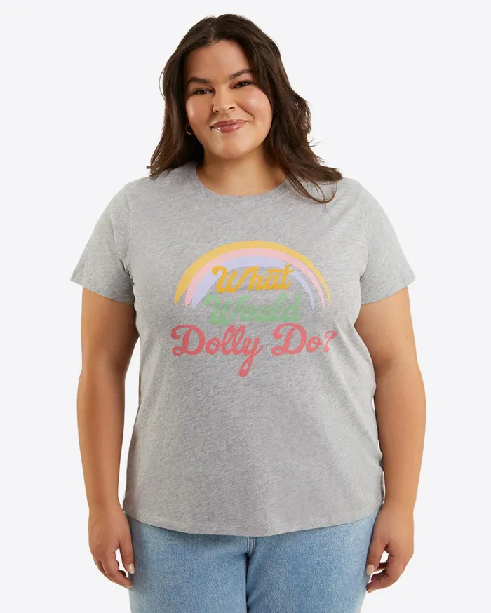 Draper James What Would Dolly Do Rainbow TShirt Women Tops