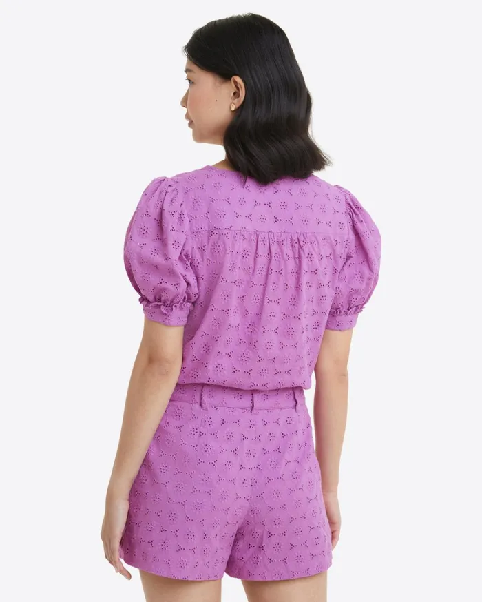 Draper James Woven Shorts In Eyelet Women Bottoms and Skirts