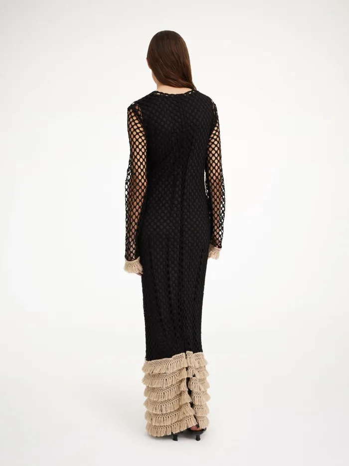 Dresses Women By Malene Birger Anae Crochet Maxi Dress Black