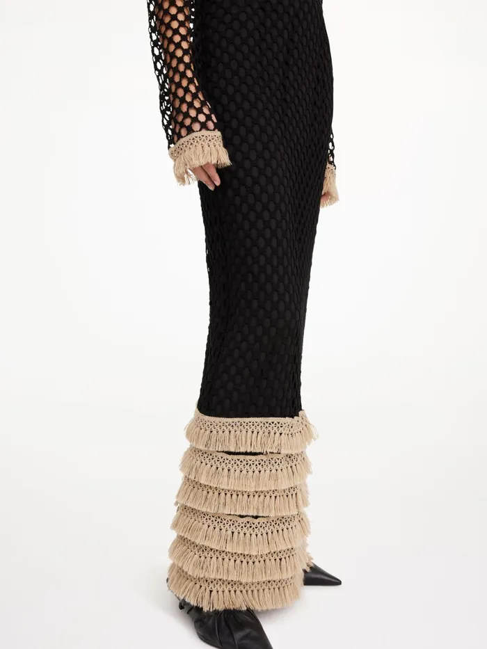 Dresses Women By Malene Birger Anae Crochet Maxi Dress Black