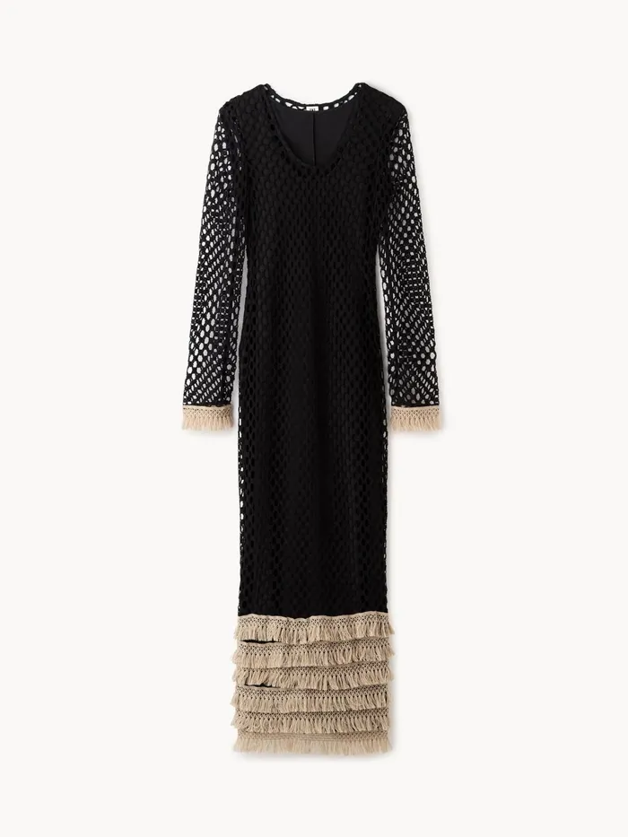 Dresses Women By Malene Birger Anae Crochet Maxi Dress Black