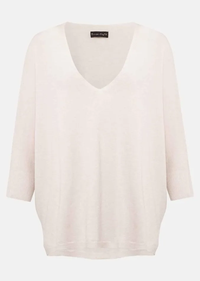 Eden V Neck Jumper Pale Pink Women Phase Eight Knitwear
