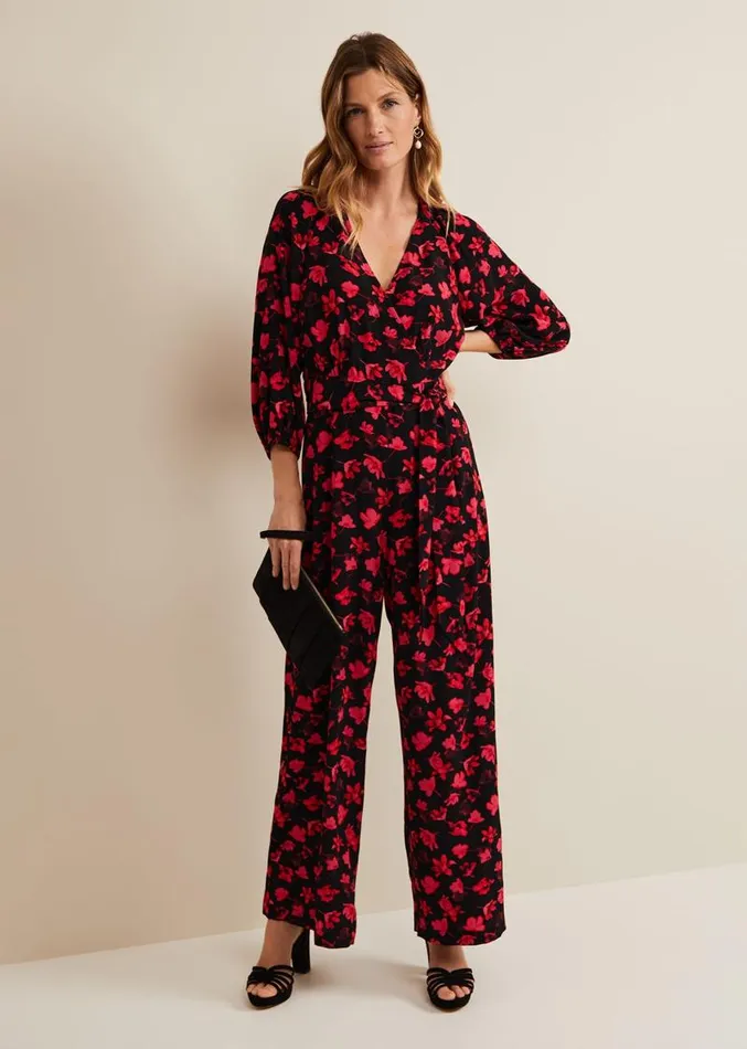 Effie Printed Jumsuit Multicoloured Women Phase Eight Dresses