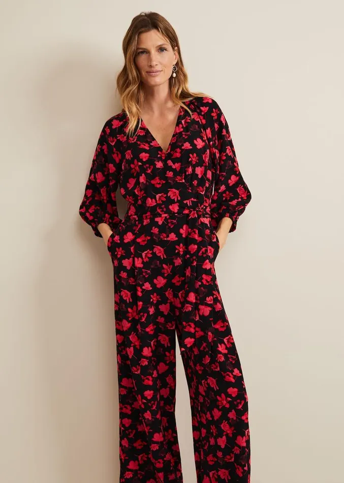 Effie Printed Jumsuit Multicoloured Women Phase Eight Dresses
