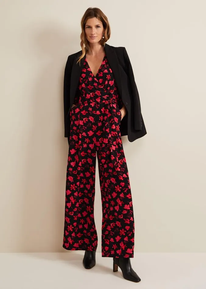 Effie Printed Jumsuit Multicoloured Women Phase Eight Dresses