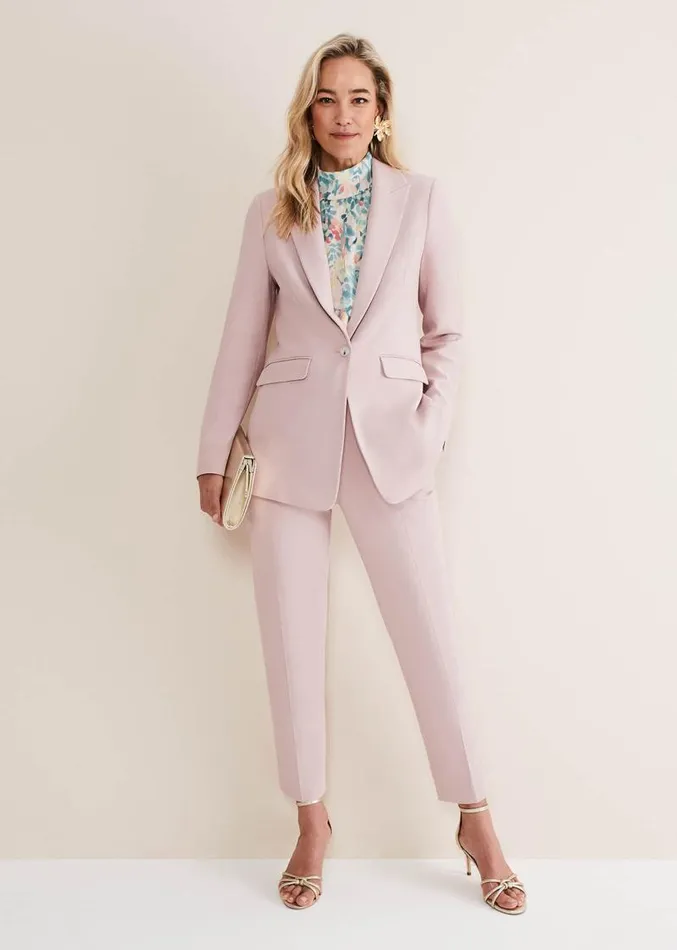 Eira Pink Blazer Pale Pink Women Phase Eight Jackets