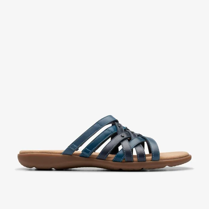 Elizabelle Rio Blue Multicolour Women Clarks Sandals and Flip Flops