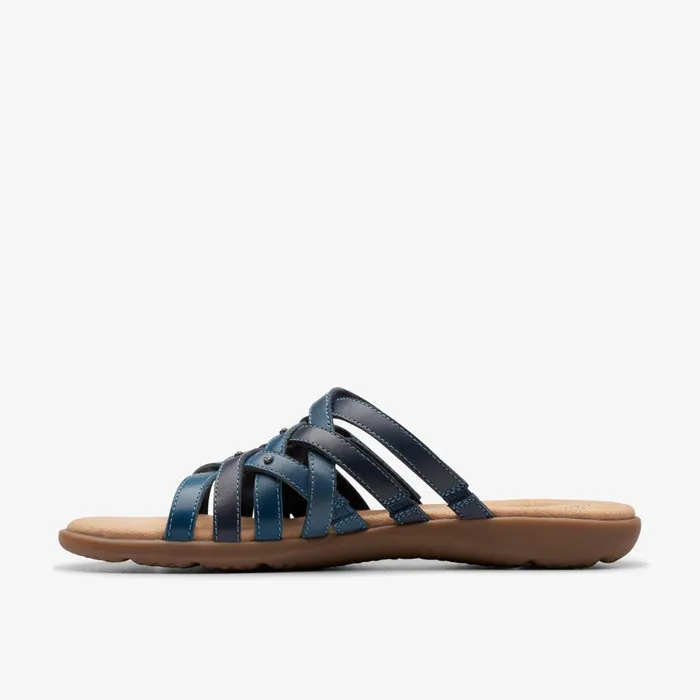 Elizabelle Rio Blue Multicolour Women Clarks Sandals and Flip Flops