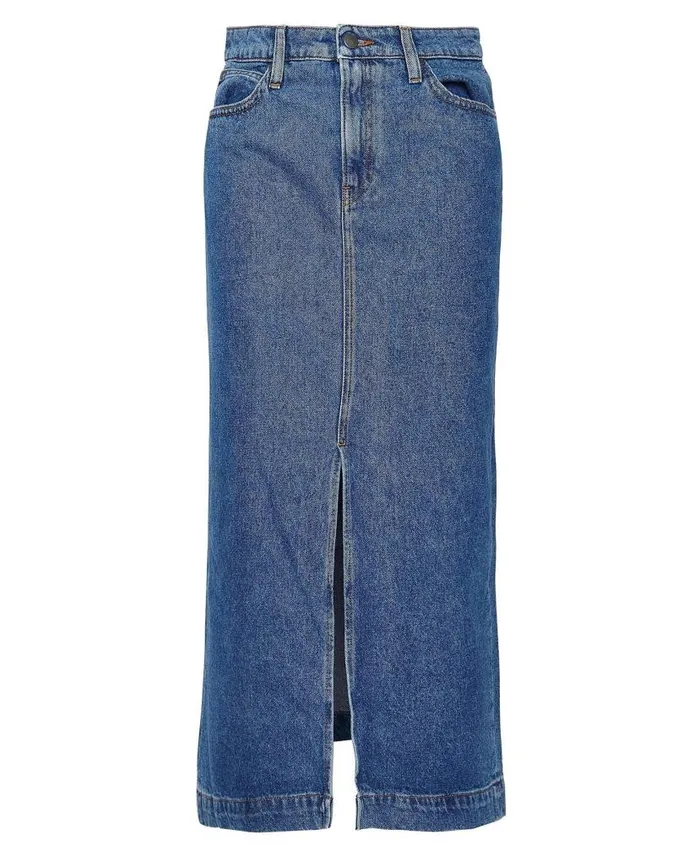 Ella Denim Midi Skirt Authentic Women Barbour Dresses and Skirts