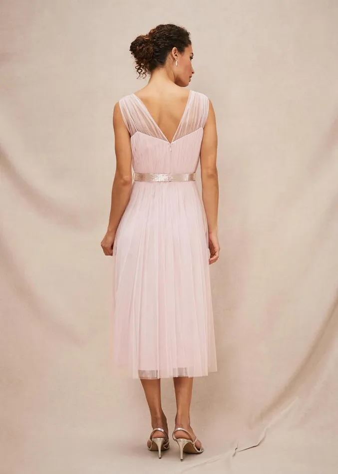 Ella Tulle Dress Antique Rose Women Phase Eight Dresses