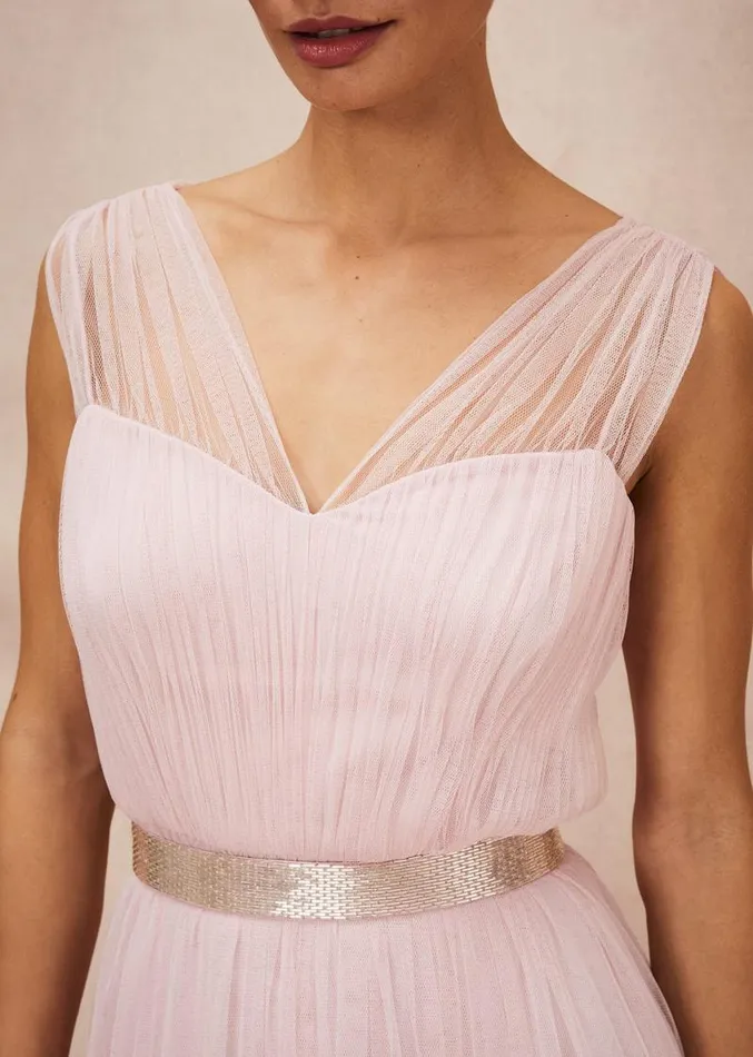 Ella Tulle Dress Antique Rose Women Phase Eight Dresses