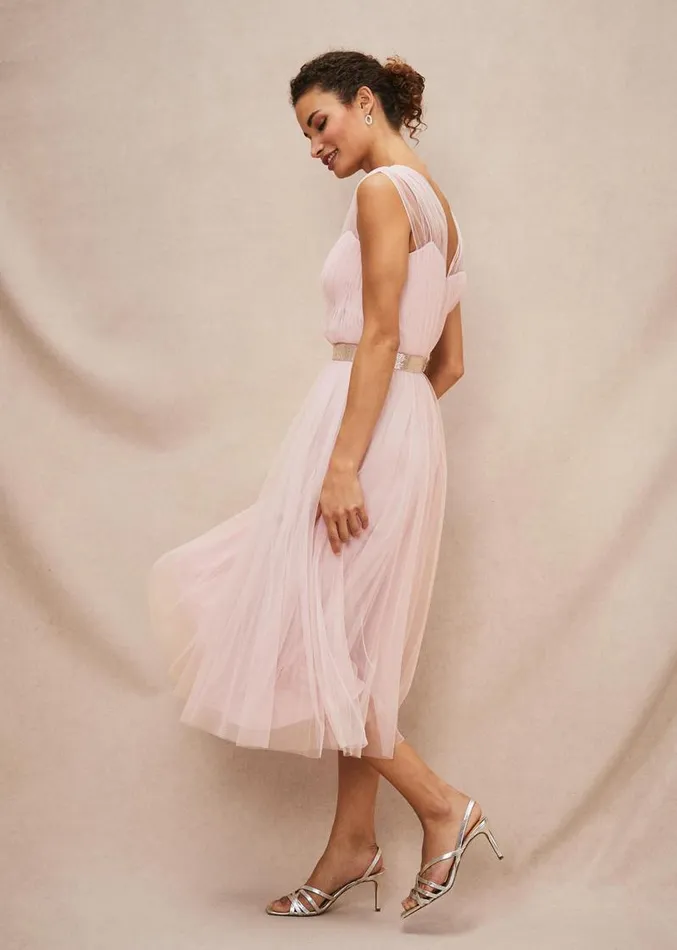 Ella Tulle Dress Antique Rose Women Phase Eight Dresses