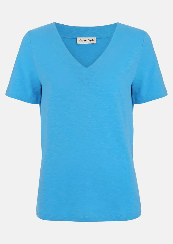 Elspeth V Neck Top Blue Women Phase Eight Tops and TShirts