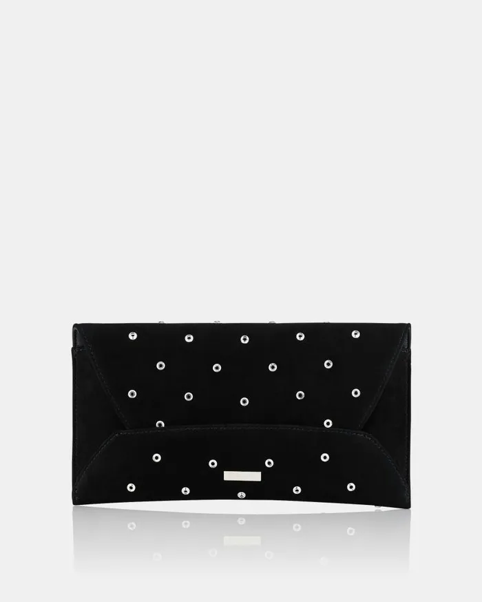 Envelope Crystal Clutch Black Women Aquazzura Clutch Bags Envelope Crystal Clutch Black Women Aquazzura Clutch Bags