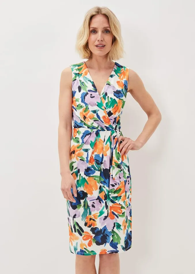 Essie Floral Midi Dress Multicoloured Women Phase Eight Dresses