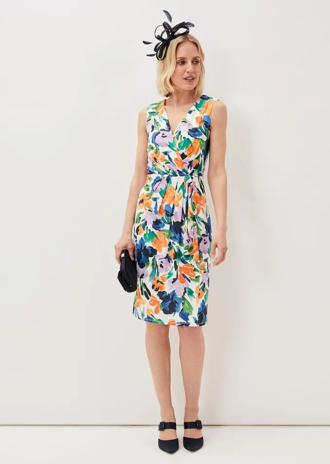 Essie Floral Midi Dress Multicoloured Women Phase Eight Dresses