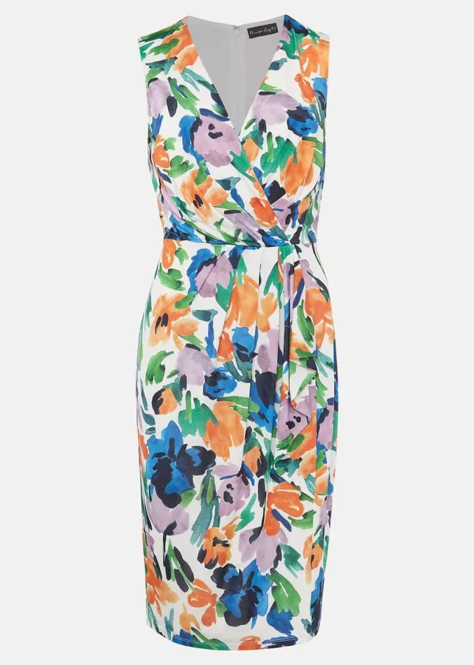 Essie Floral Midi Dress Multicoloured Women Phase Eight Dresses