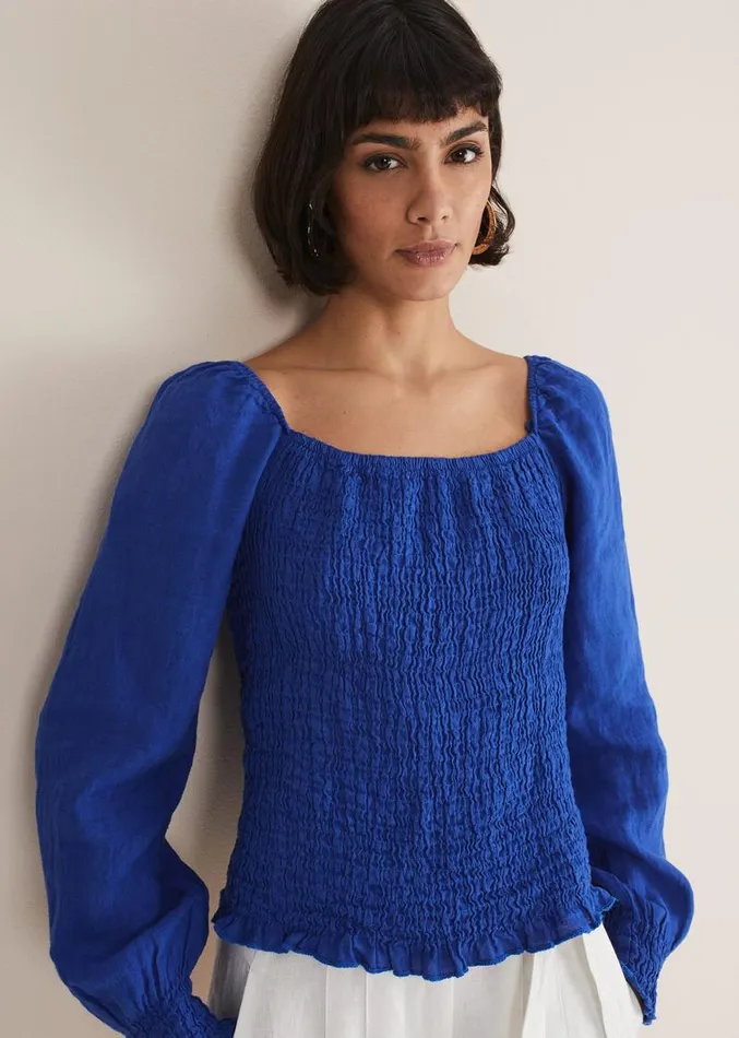 Esty Blue Blouse Cobalt Women Phase Eight Shirts and Blouses
