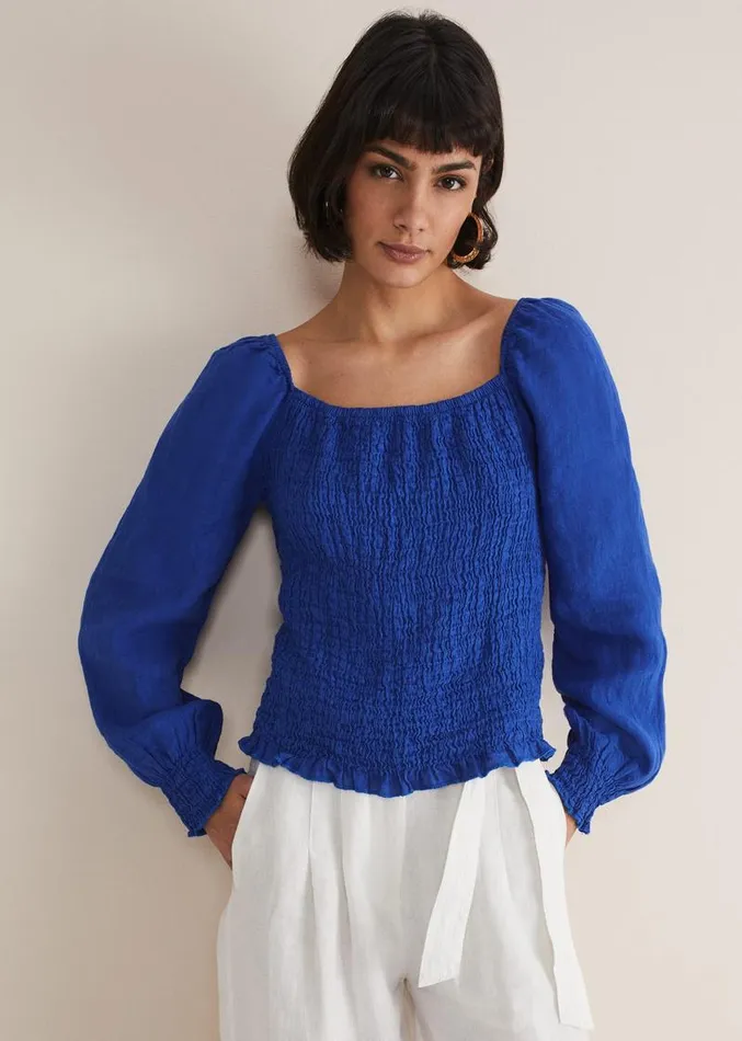 Esty Blue Blouse Cobalt Women Phase Eight Shirts and Blouses