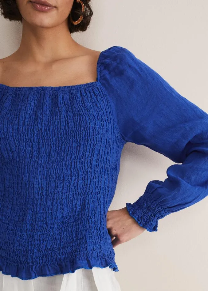 Esty Blue Blouse Cobalt Women Phase Eight Shirts and Blouses