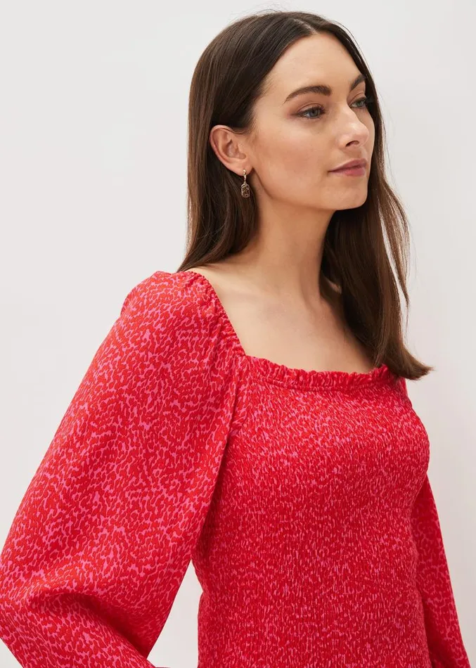 Esty Square Neck Blouse Pinkred Women Phase Eight Shirts and Blouses