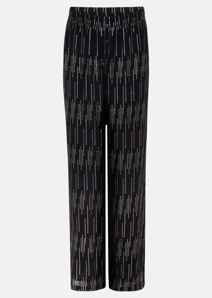 Eula Lurex Trouser CoOrd Blackgold Women Phase Eight Trousers