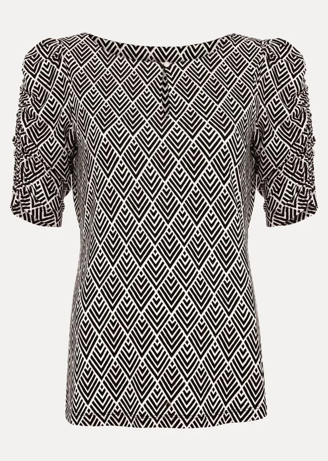 Evelyn Geo Print Top Blackmulti Women Phase Eight Tops and TShirts